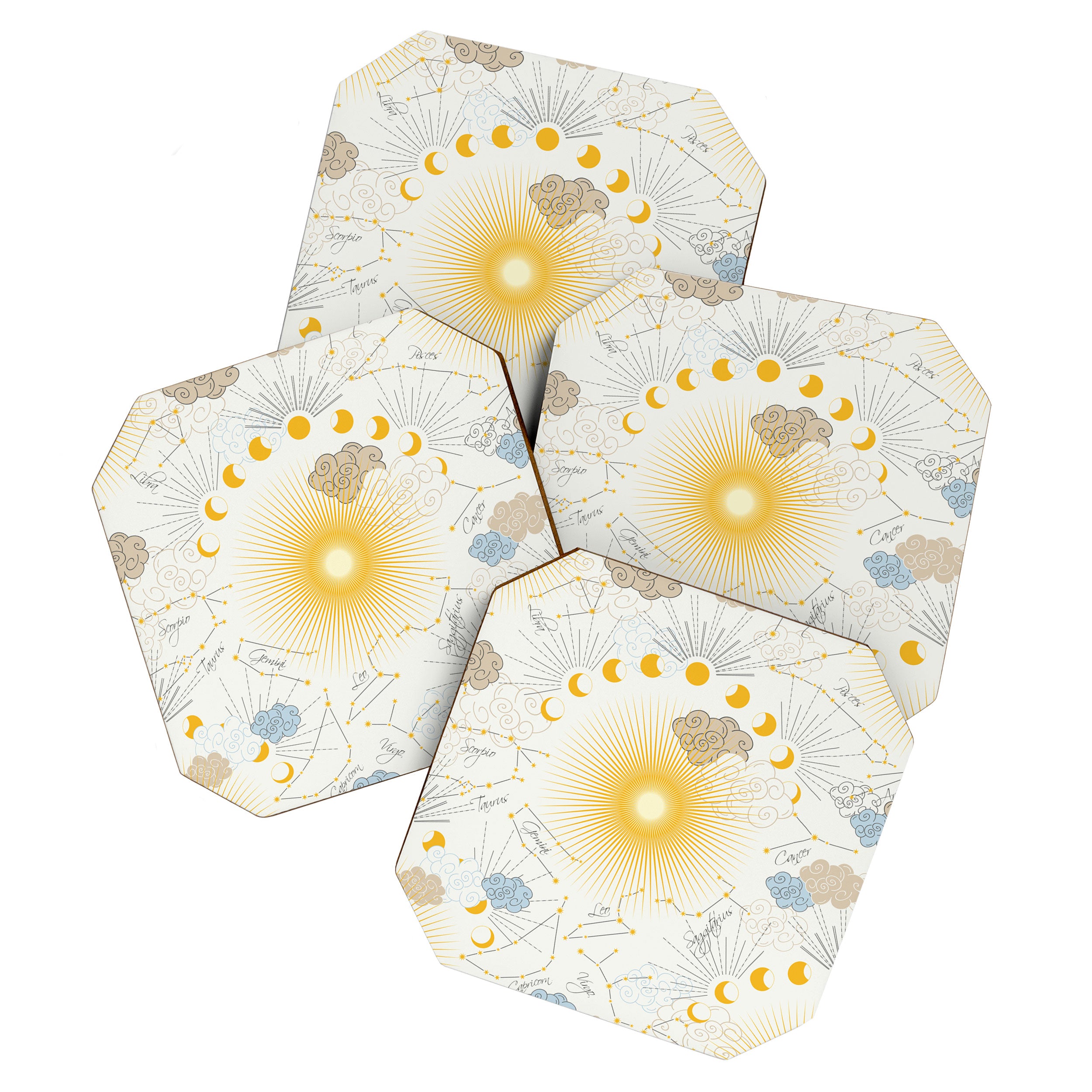 Feel the Cosmic Zodiac signs Coaster Gallery Image 1