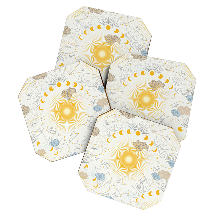 Feel the Cosmic Zodiac signs Coaster Gallery Image 1
