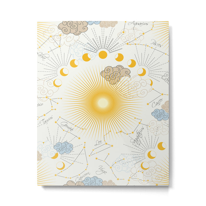 Feel the Cosmic Zodiac signs Metal Print Gallery Image 1