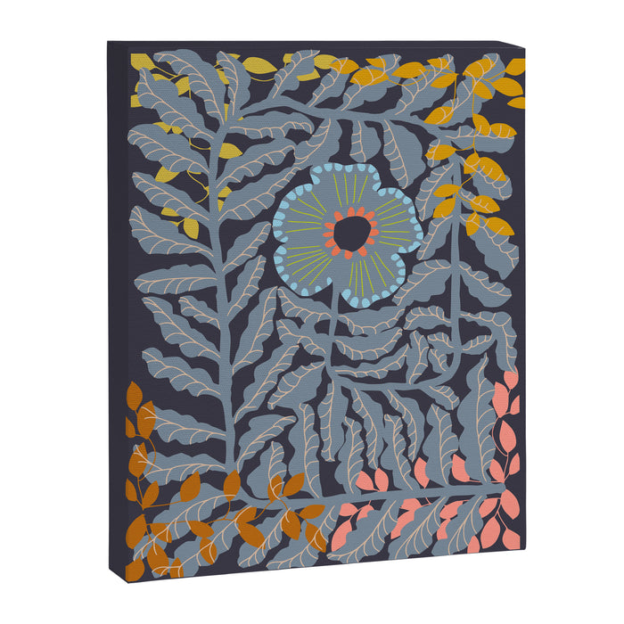 Fern leaves and flower Canvas Print Gallery Image 1