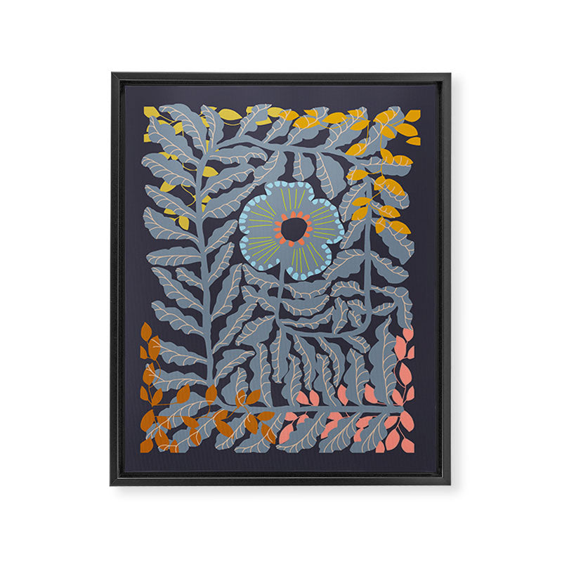 Fern leaves and flower Framed Canvas Print Gallery Image 6