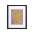 Fern leaves and flower purple Framed Art Print Gallery Image 5