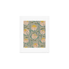 Floating scandi flowers earthy tones Art Print Gallery Image 1