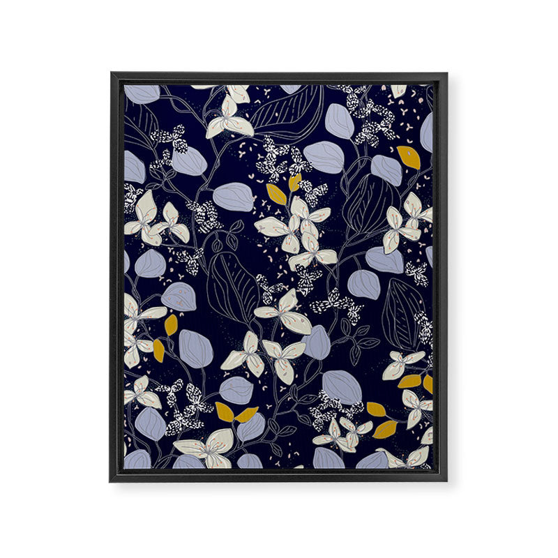 Floral elegance dark summer night Framed Canvas Print Gallery Image 6