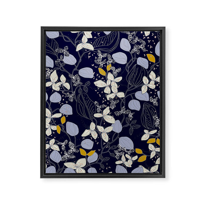 Floral elegance dark summer night Framed Canvas Print Gallery Image 1