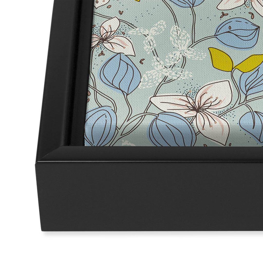 Floral elegance mint summer freshness Framed Canvas Print Gallery Image 3
