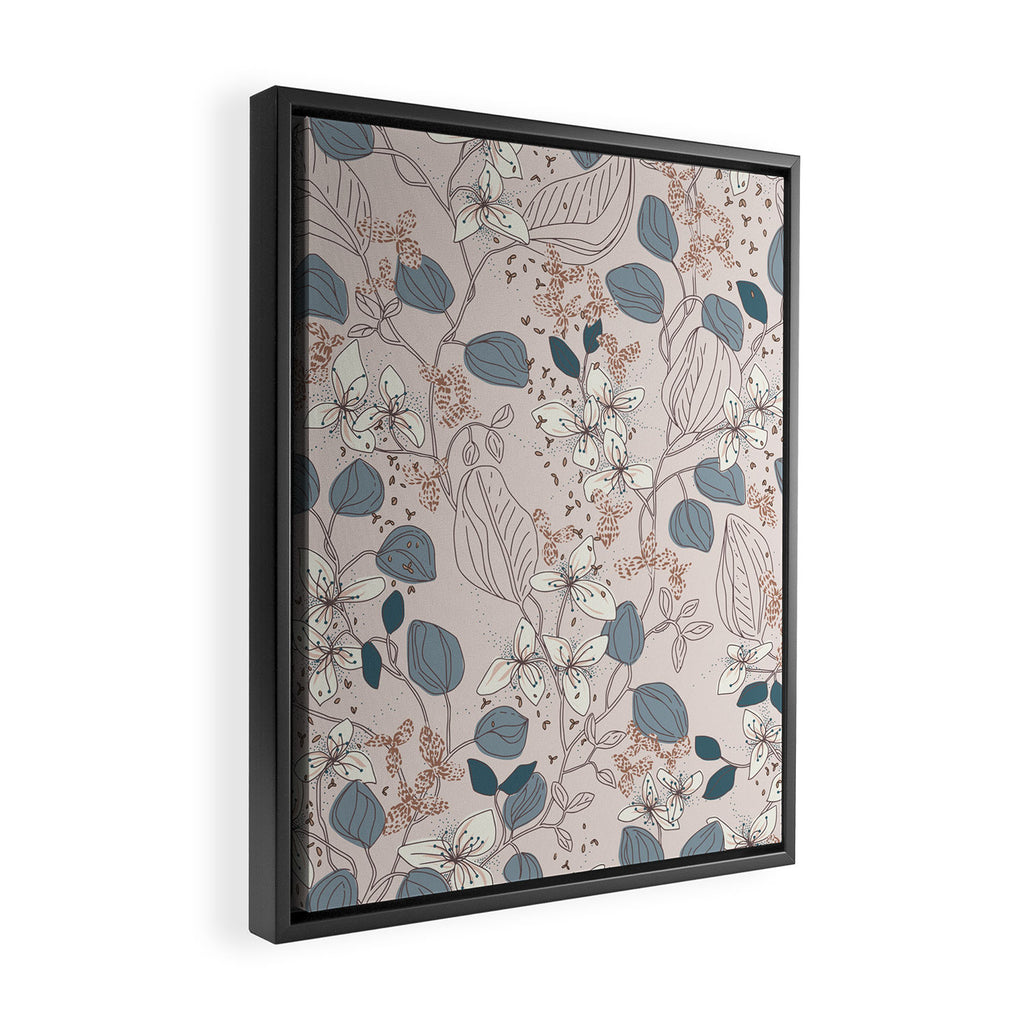 Floral elegance relaxed subtle contrasts Framed Canvas Print Gallery Image 2