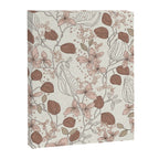 Floral elegance relaxed textured mocha cream Canvas Print Gallery Image 6