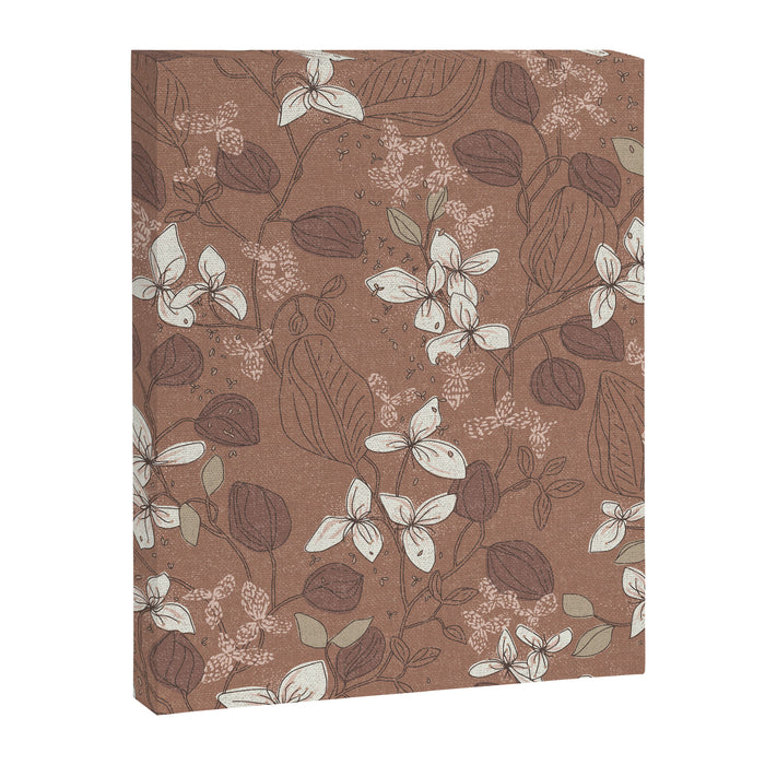 Floral elegance relaxed textured mocha mousse Canvas Print Gallery Image 1