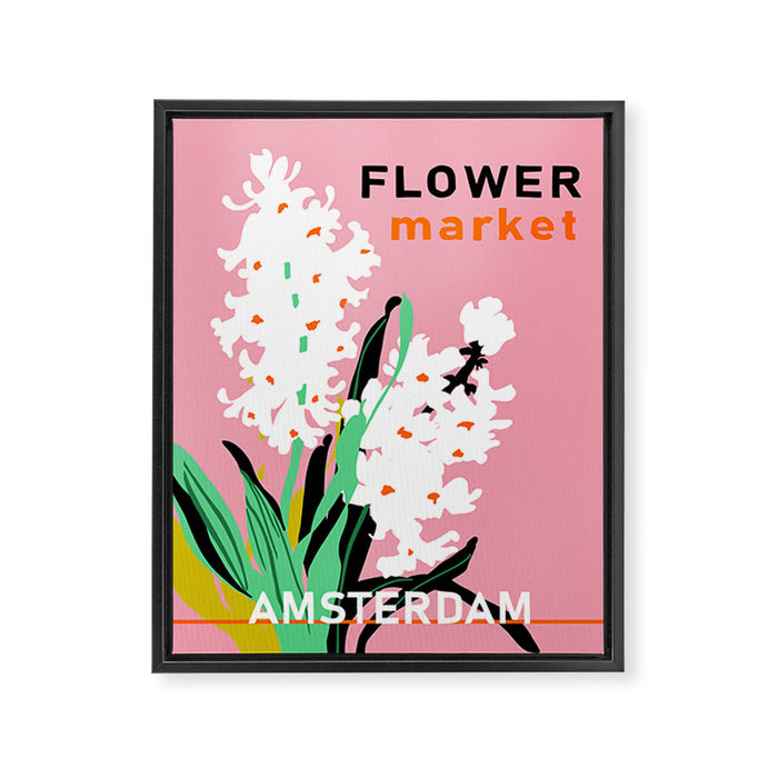 Flower Market Amsterdam Framed Canvas Print Gallery Image 1