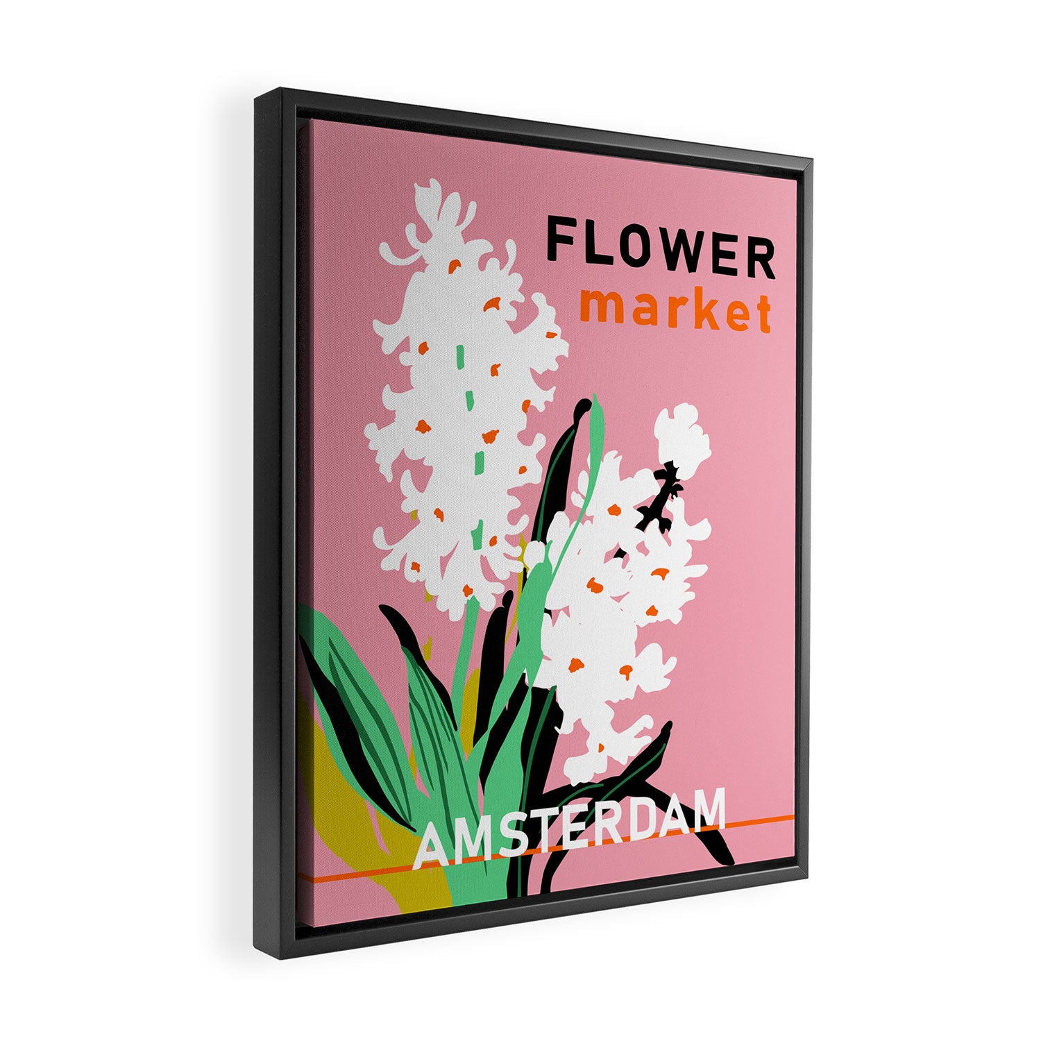Flower Market Amsterdam Framed Canvas Print Gallery Image 2