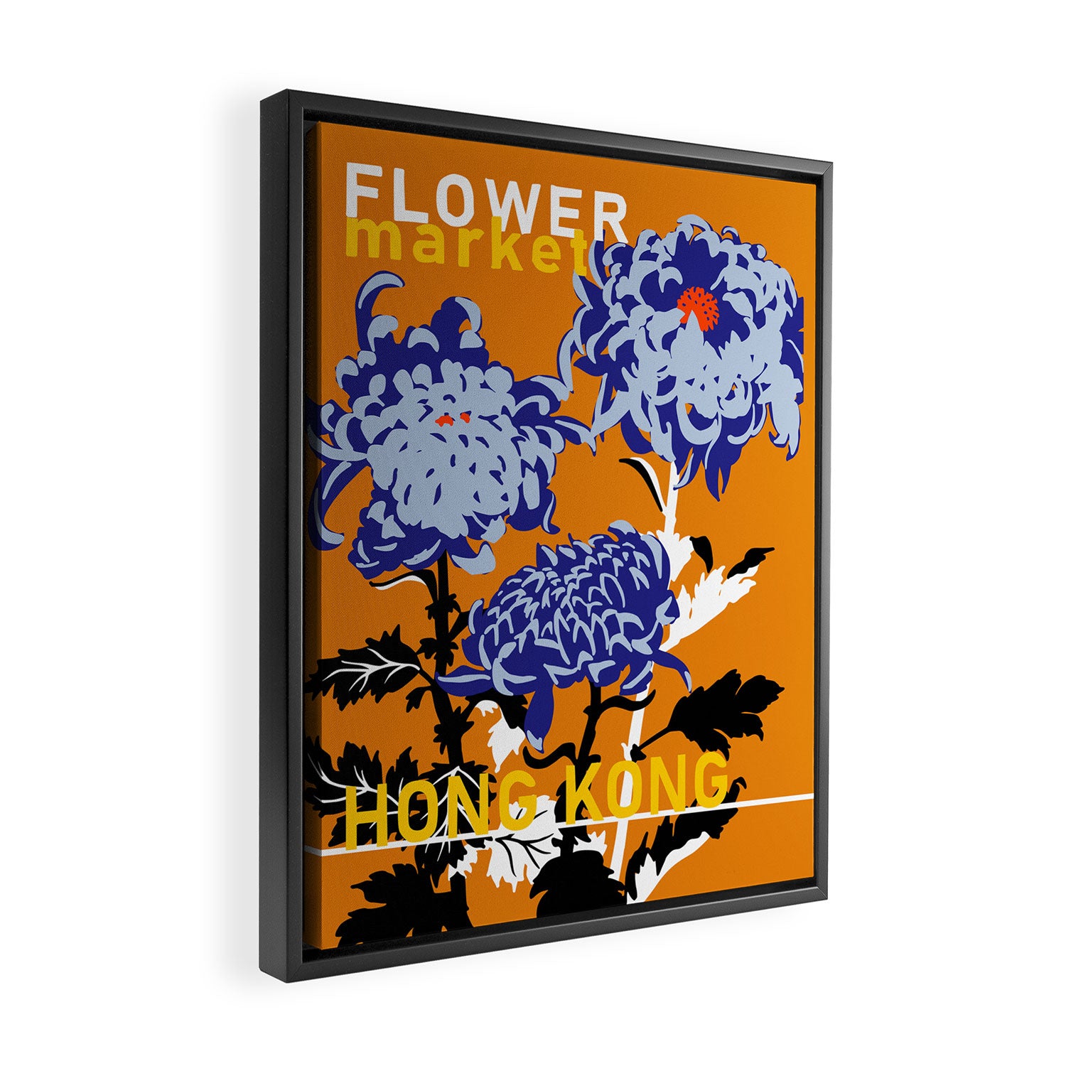 Flower Market Hong Kong Framed Canvas Print Gallery Image 2