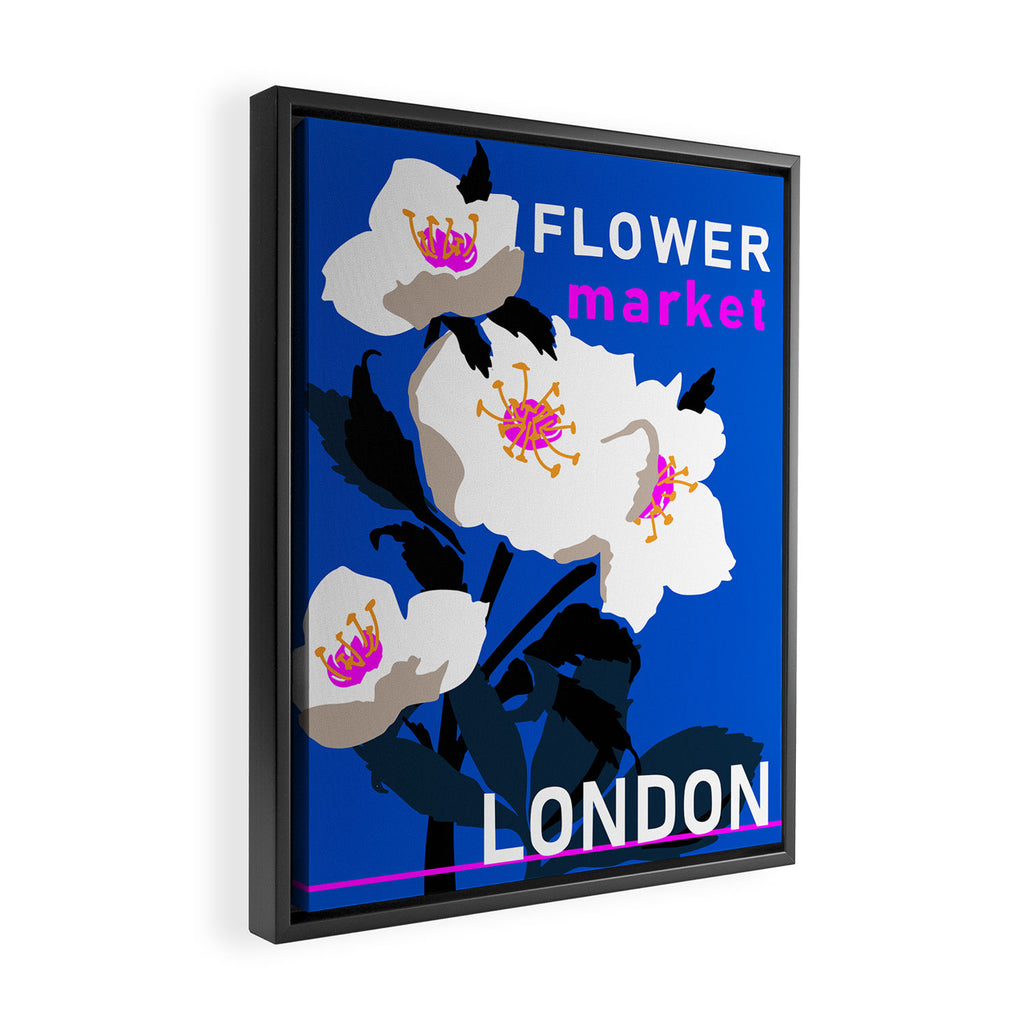 Flower Market London Framed Canvas Print Gallery Image 2