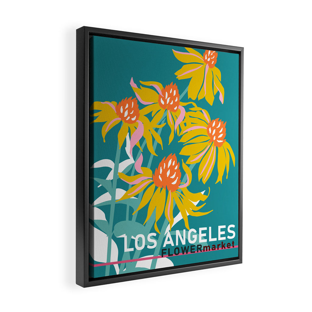 Flower Market Los Angeles Framed Canvas Print Gallery Image 2
