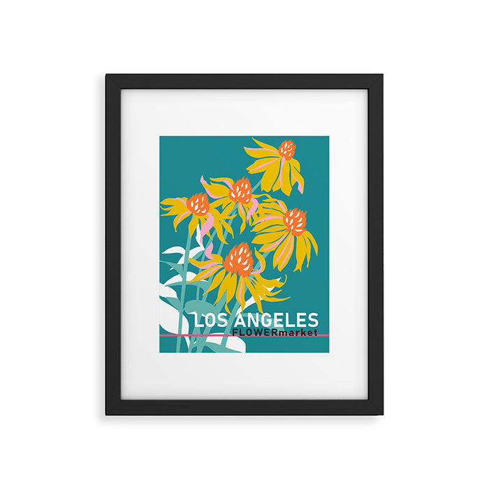 Flower Market Los Angeles Framed Art Print Gallery Image 1