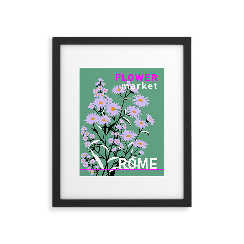Flower Market Rome Framed Art Print Gallery Image 5