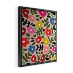 Flower meadow in muted colours Framed Canvas Print Gallery Image 2