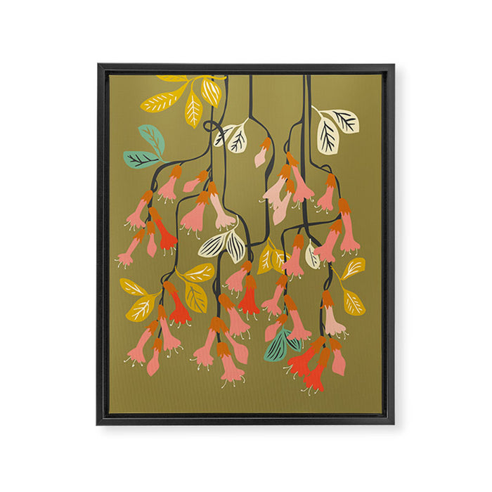 Flower of affection autumn colored fuchsia Framed Canvas Print Gallery Image 1