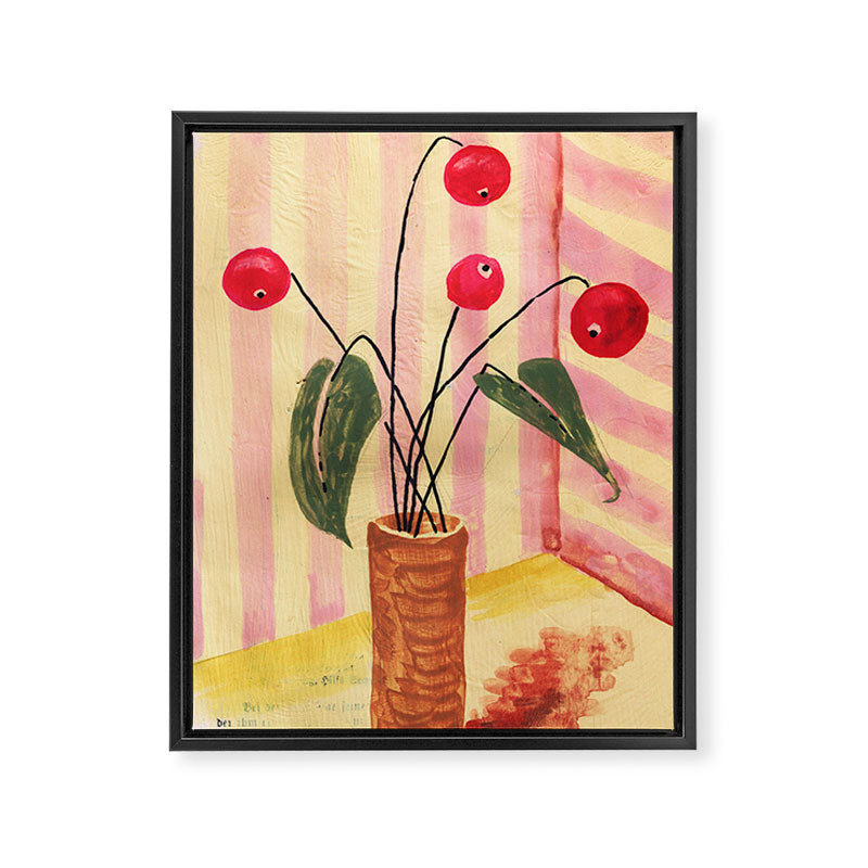 Flowers in a vase 1 Framed Canvas Print Gallery Image 6