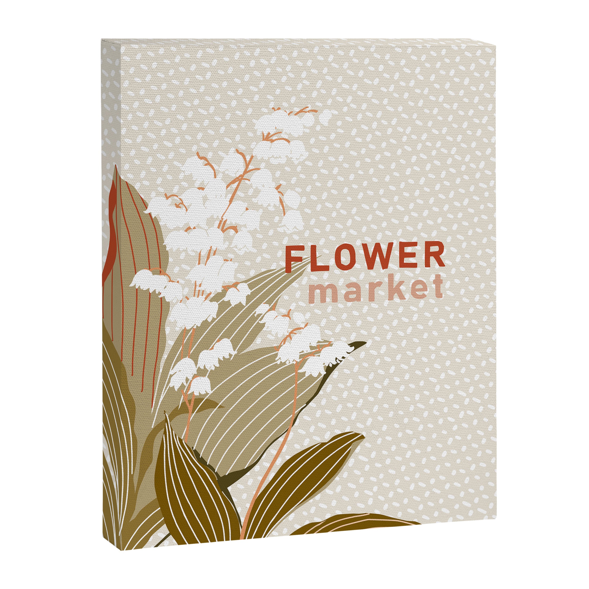 Flowers market: lily of the valley earthy toned Canvas Print Gallery Image 6