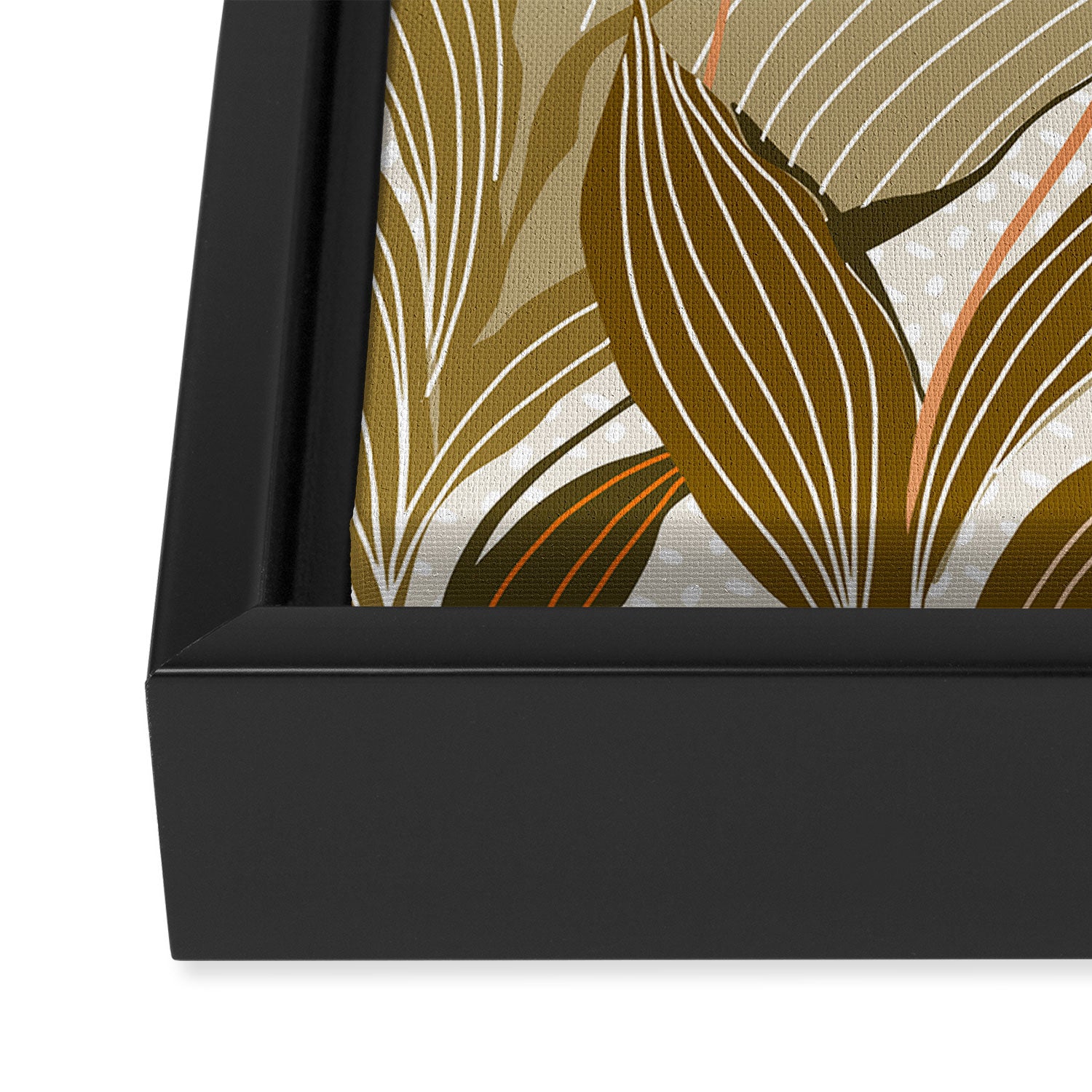 Flowers market: lily of the valley earthy toned Framed Canvas Print Gallery Image 3
