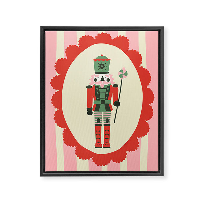 Whimsical Nutcracker Cartoon Framed Canvas Print Gallery Image 1