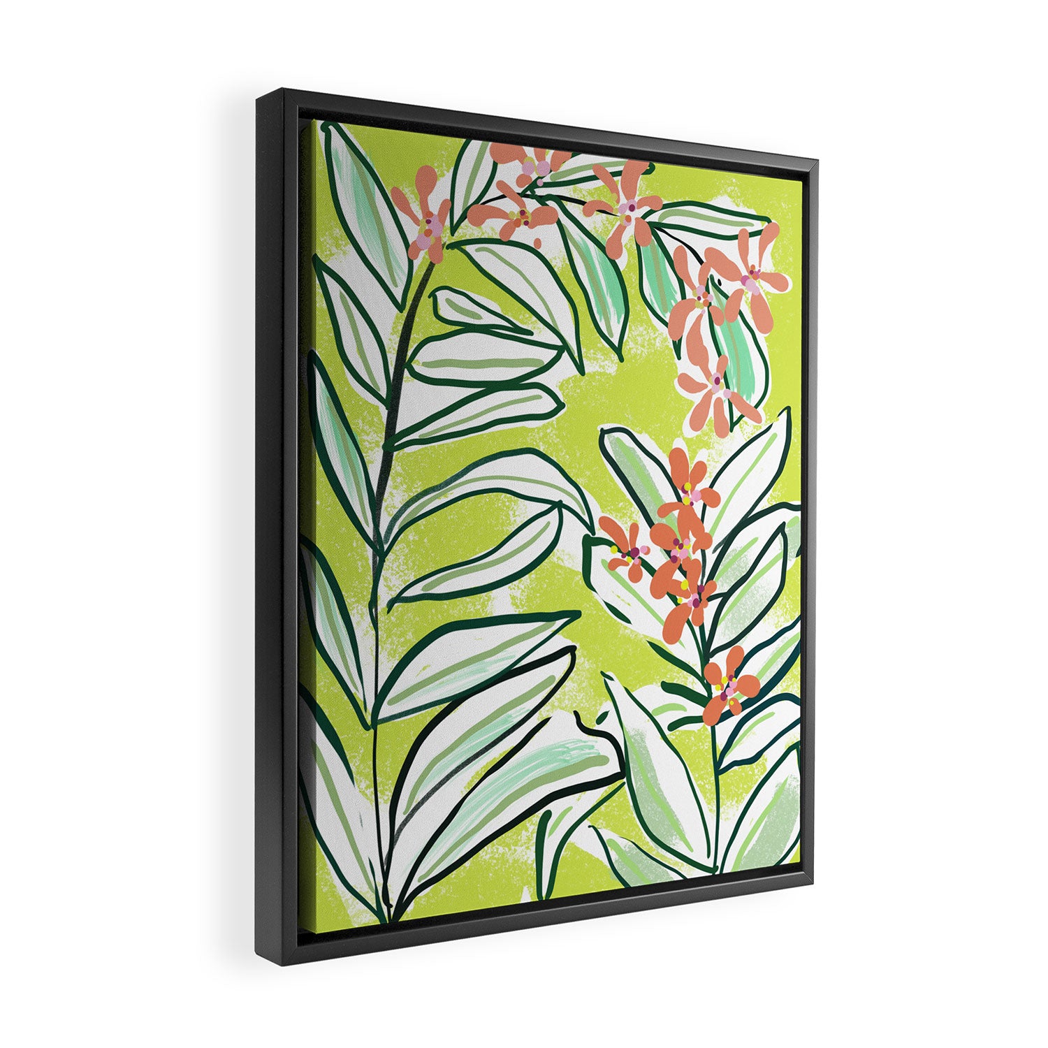 Freestyle branch with flowers Framed Canvas Print Gallery Image 2