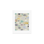 Fresh fish on warm grey pattern Art Print Gallery Image 1