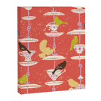 Garden Bird feeding happy red Canvas Print Gallery Image 6
