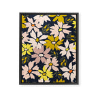 Garden time - bold floral pattern Framed Canvas Print Gallery Image 6