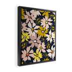Garden time - bold floral pattern Framed Canvas Print Gallery Image 2