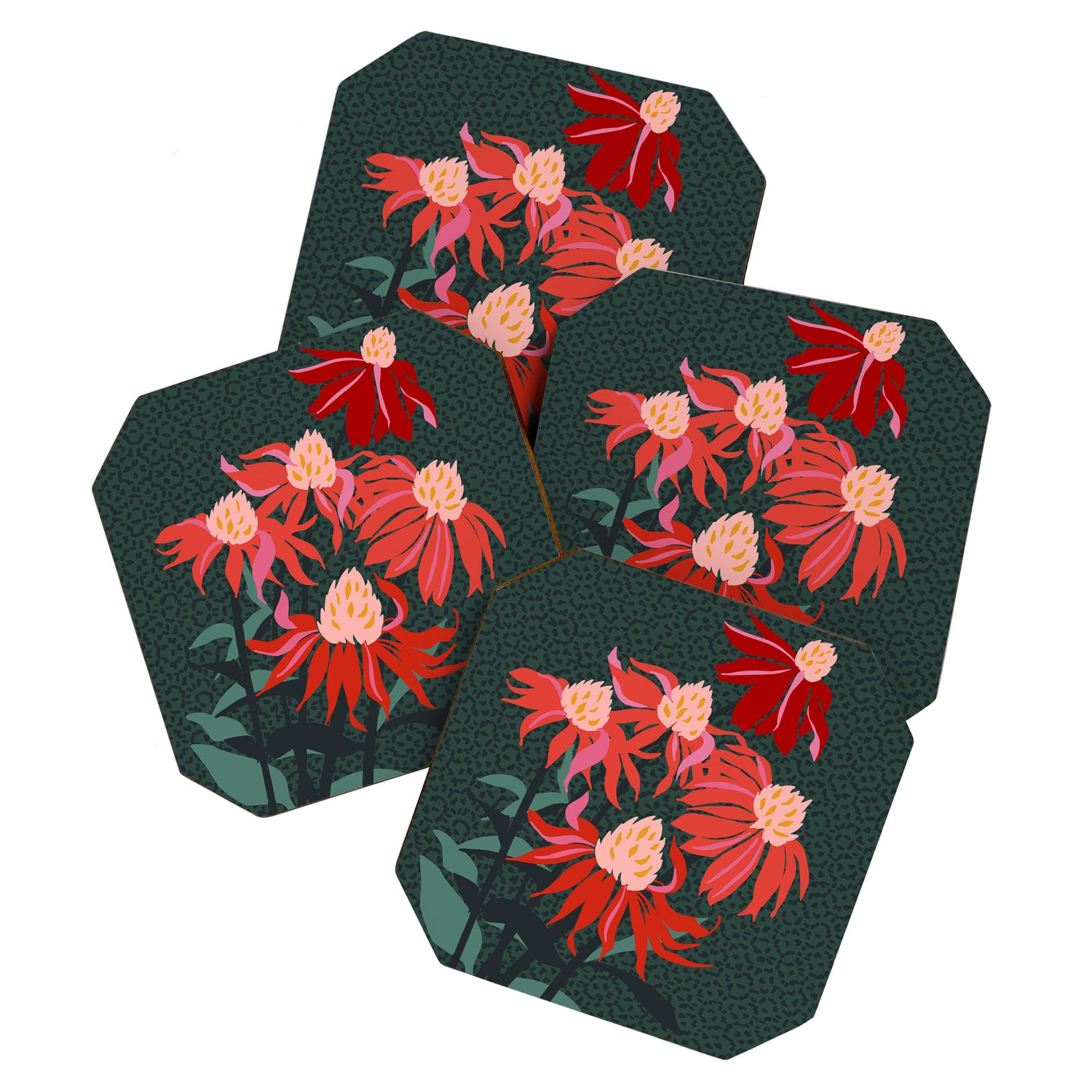 Girl's eye: autumn flower  Coaster Gallery Image 1