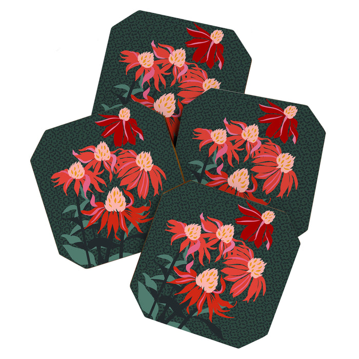 Girl's eye: autumn flower  Coaster Gallery Image 1