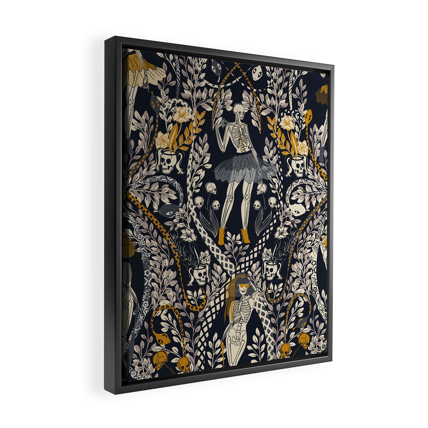 Gothic fashionista dark Framed Canvas Print Gallery Image 2