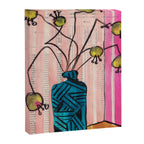 Gouache 6, crazy flowers in a vase mid century style still life Canvas Print Gallery Image 6