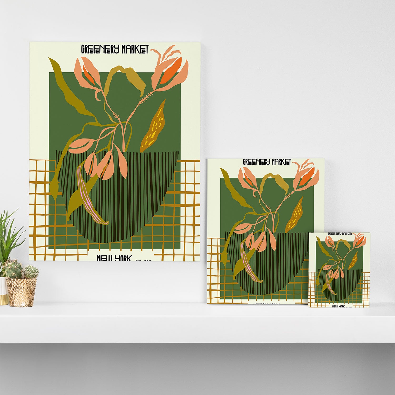 Greenery Market New York Canvas Print Gallery Image 3