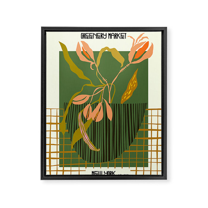 Greenery Market New York Framed Canvas Print Gallery Image 1