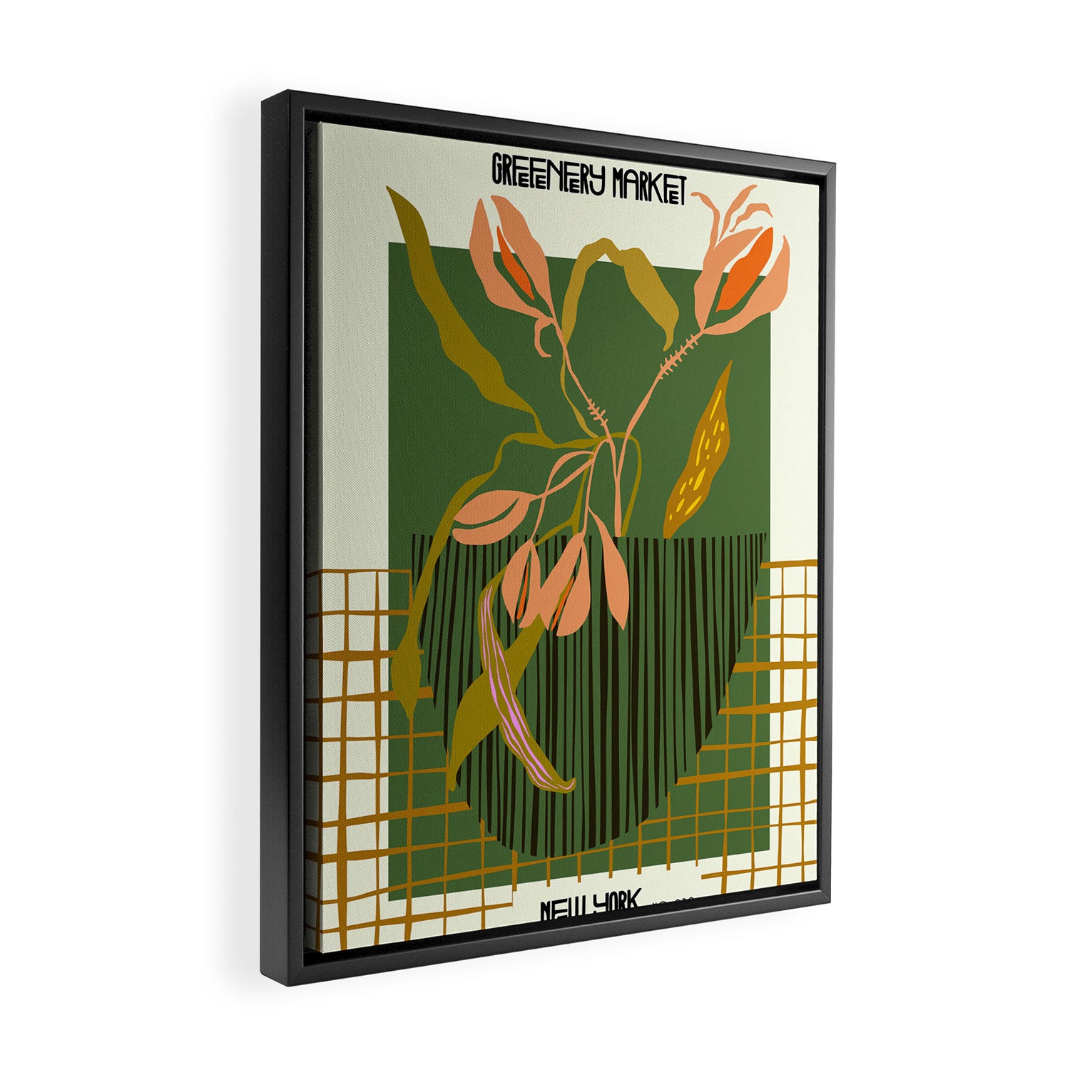 Greenery Market New York Framed Canvas Print Gallery Image 2