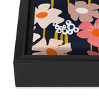 Groovy Flowers retro pattern Framed Canvas Print Gallery Image 3