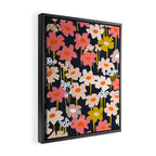 Groovy Flowers retro pattern Framed Canvas Print Gallery Image 2