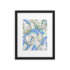 Groovy Party disco ball blue Framed Art Print Gallery Image 5
