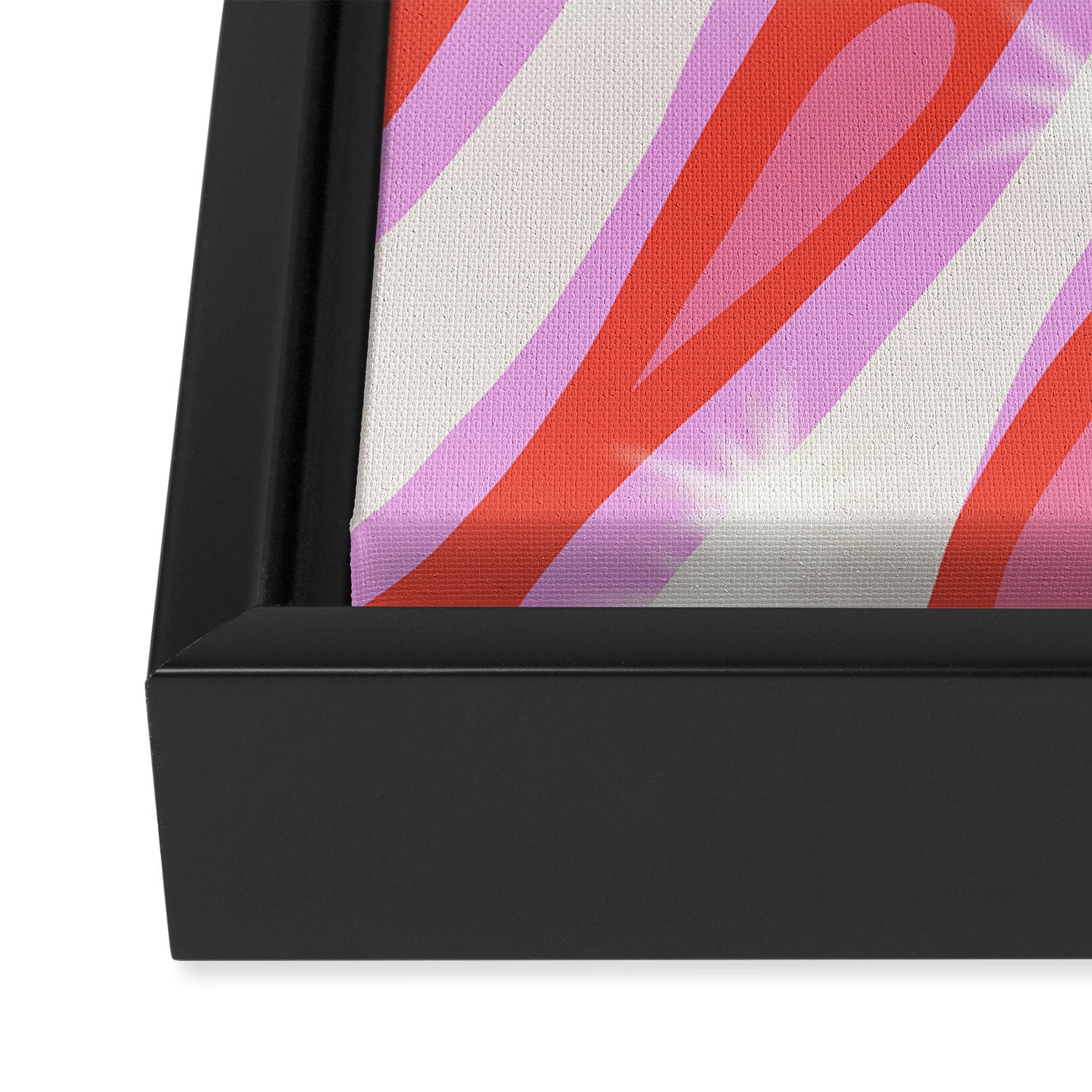 Groovy Party swirls pink Framed Canvas Print Gallery Image 3