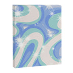 Groovy retro swirls blue Canvas Print Gallery Image 6