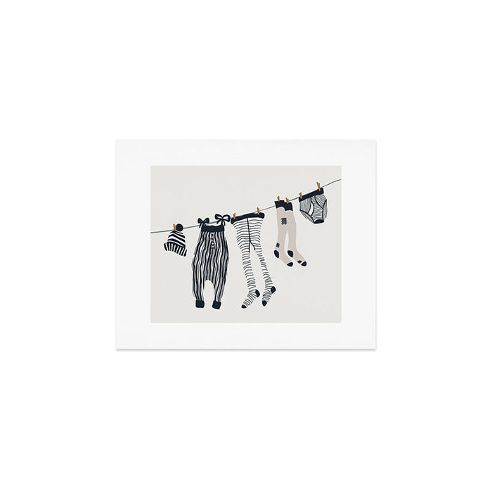 Hang out in laundry room Illu denim Art Print Gallery Image 1