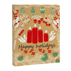 happy holidays christmas greetings - folk art illustration Canvas Print Gallery Image 6
