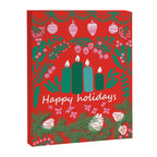 happy holidays greetings - folk art illustration Canvas Print Gallery Image 6