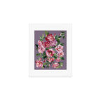 Happy peony lilac background Art Print Gallery Image 1