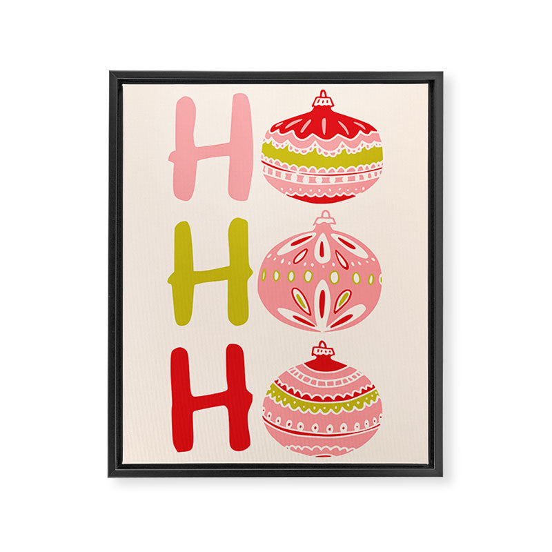 HoHoHo Cheerful little Christmas Illustration Framed Canvas Print Gallery Image 8