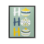 HoHoHo Cheerful little Christmas Illustration mint Framed Canvas Print Gallery Image 6