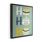 HoHoHo Cheerful little Christmas Illustration mint Framed Canvas Print Gallery Image 2